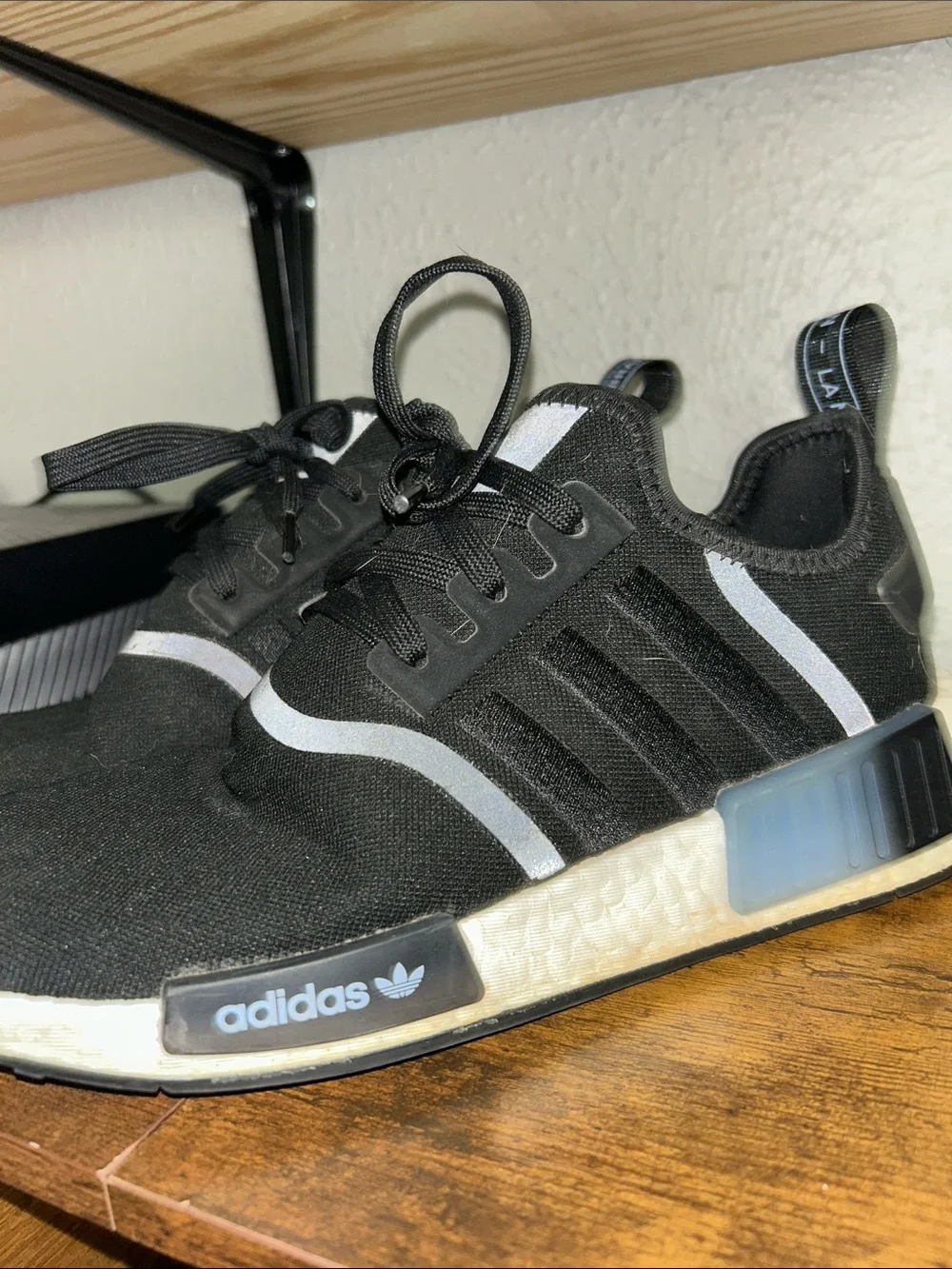 adidas Black & White Blue NMD R1 Casual Sneakers